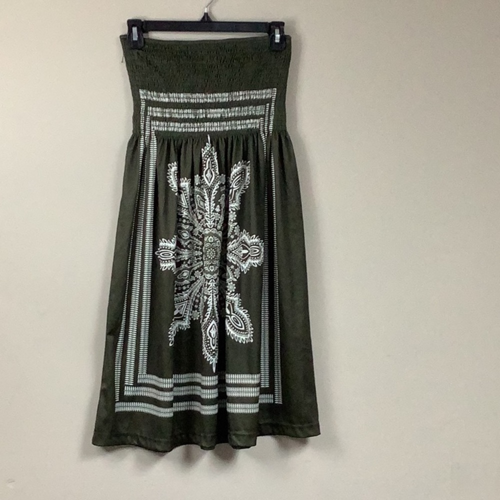 Bandeau Midi Women Pattern Dress